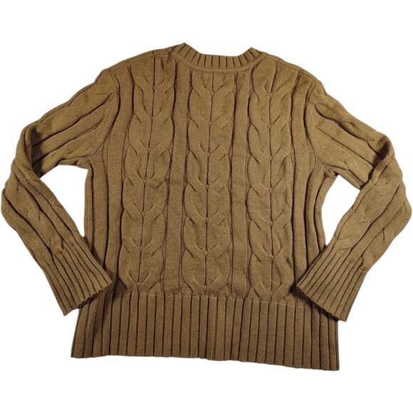 Banana Republic Women's Cable Knit Sweater Brown - Size: Medium - Picture 2 of 8
